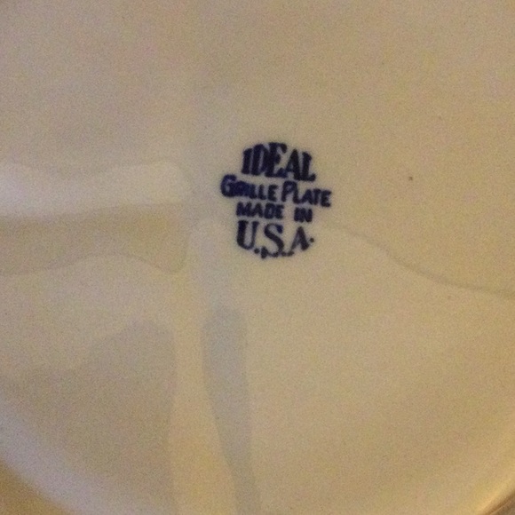 IDEAL GRILLE PLATE BLUE WILLOW PATTERN (like) MADE IN USA 10” PORTIONED PLATE - Picture 3 of 6